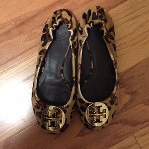 Tory Burch Cheetah Print Ponyhair Flats 6.5